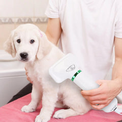 1600W Pet Hair Smart Hair Dryer with 4 Different Nozzles and 1 Hose, 4-in-1 Pet Suitable for Dogs and Cats, White