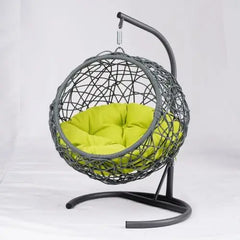 Cat Swing Bed with Stand & Cushion - Rattan Wicker Egg Chair Hanging Pet Bed for Cats, Small Dogs, and AnimalsKey improvements