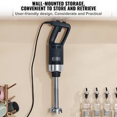 SucceBuy Commercial Immersion Blender 500W/ 750W Variable Speed Portable Mixer with 304 Stainless Steel Blade for Soup Baby Food