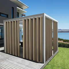 4 Panels Outdoor Curtains for Patio - Waterproof Blackout Curtains & Drapes Windproof UV Protection for Porch Gazebo Pergola