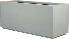 PolyStone Milan Tall Modern Outdoor/Indoor Rectangular Trough Planter, 46" L X 17" W X 19" H, Lightweight, Heavy Duty