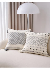 Bohemian Pillowcases Sofa Living Room Home And Decoration Cotton Linen Pillow Cover Bedside Backrest Tassel Cushion Cover