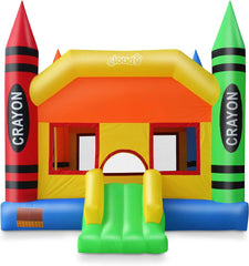 Crayon Bounce House with Blower Large Inflatable Bouncer for Kids with Slide Safe & Lead Free