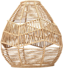 1Pc Woven Rattan Pendant Lamp Chandelier Cover Hemp Rope Lampshade Wicker Pendant Light Shade for Livingroom