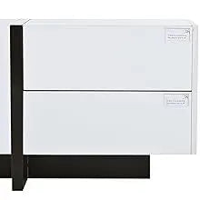 Rectangle Design TV Stand for Television Up to 80", Unique Style Console Table, Storage Cabinet with High Gloss UV Surface