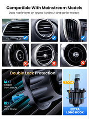 TOPK D46G Car Phone Holder Mount, Upgraded Metal Hook Cell Phone Holder For Car Air Vent Compatible With All Phones
