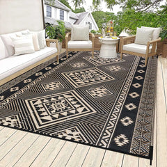 Outdoor Rug 5'x7' Outdoor Plastic Straw Rug Waterproof Patio Mat Camping Rug Reversible RV Mat Outdoor Area Rugs