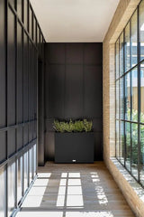Block Series Span Plastic Planter - Tall Rectangular Planter for Indoor or Outdoor Patio/Porch | Durable All-Weather