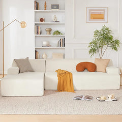 107" Modular Sectional Sofa, Sponge Sectional Sofa Couch for Living Room, High Density Sponges Cloud Couch,Modular L-Shape Sofa