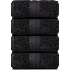 4 Pack Large Bath Towels (100% Cotton, 27x54 Inches) Plush Bath Towels - Luxurious, Dries Quickly, Super Absorbent