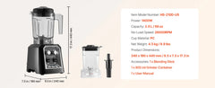 SucceBuy Blender for Smoothies 68oz1400W Blender w/ Powerful Motor Multi-Functional Food Processing Blender w/ Grinder Container