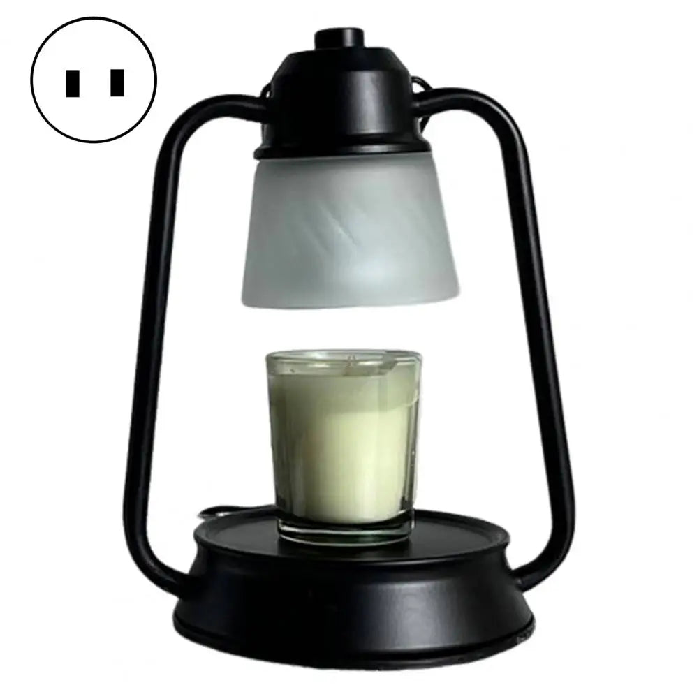 Melting Candle Lantern Elegant Metal Candle Warmer Lamp with Dimmable Timer Function for Safe Desktop Wax Melting High Stability