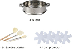 16PCS Pots and Pans Set Non Stick Cookware Set Nonstick with Cooking Set (white, 16pieces)
