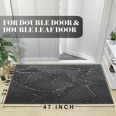 Front Door Mat Outdoor Entrance, Large Heavy Duty 47 X 32 Inch Waterproof Patio Guard Doormat, Non-Slip Stain and Fade