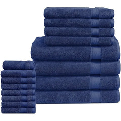 16 Piece Bath Towels - 100% Cotton Towels for Bathroom, Premium Quality Hotel Towels, Highly Soft & Absorbent
