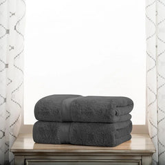 Egyptian Cotton Pile Bath Towel Set of 2, Ultra Soft Luxury Towels, Thick Plush Essentials, Absorbent Heavyweight, Guest Bath