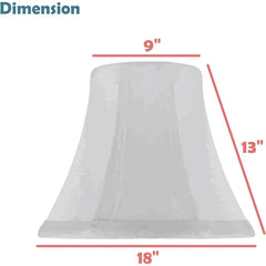 Creative 38001-2, Transitional Bell Shaped Collapsible Spider Construction Lamp Shade in Natural, 9" Top X 18" Bottom X 13"