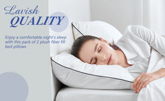 Cooling Bed Pillows, Luxury 3D Microfiber, Breathable Cover for Side, Back & Stomach Sleepers, Reduces Neck Pain, Pack of 4