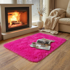 Plush Rugs for Living Room, Soft Shaggy for Bedrooms, Area Rug for Bedroom, Cozy Fuzzy Carpet for Kids, Perfect Indoor Decor