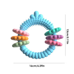 Chew Rings For Dogs Heavy Duty Strong Tough Chew Toy Rubber Puppy Teething Ring For Medium & Large Breed Aggressive Chewers