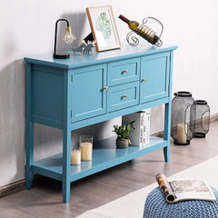 Buffet Sideboard, Wood Storage Cabinet, Console Table with Storage Shelf,2 Drawers and Cabinets, Living Room Kitchen Dining Room