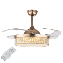 42"  Ceiling Fan with Light w/Remote Control 3 Gear Wind Flush Mount Ceiling Fan