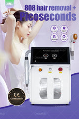 808 Diode Laser Hair Removal Device And Picosecond 2in1 Ice Titanium Laser Body Hair Removal Machine Tattoo Removal Machine