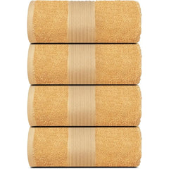 4 Pack Large Bath Towels (100% Cotton, 27x54 Inches) Plush Bath Towels - Luxurious, Dries Quickly, Super Absorbent