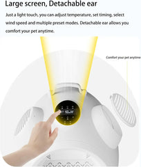 62L Large Capacity Automatic Pet Dryer Box - Smart Temperature Control, Ultra Quiet, Anti-Stress, 360° Efficient,
