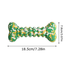 Dog Rubber Bone Chew Toys Funny Bite-resistant Bone-shaped Balls Dog Fetch Toy Interactive Fetch Throw Toys In Vibrant Colors