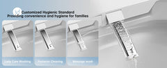 Smart Toilet with Bidet Built In, Foot Sensor Operation, Elongated Tankless Toilet with Automatic Flush,Heated Bidet Seat