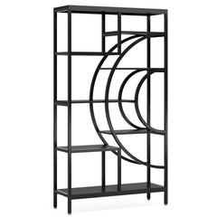 Tribesigns Bookshelf Industrial 5 Tier Etagere Bookcase, Freestanding Tall Bookshelves Display Shelf Storage Organizer