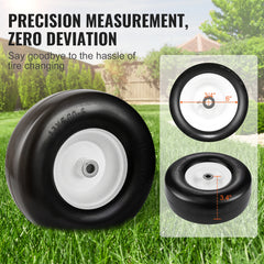 VEVOR Lawn Mower Tires with Rim 13x5-6" Tubeless Tractor Tires 2-Pack Tire and Wheel Assembly Flat-free PU Tires 3.25"-5.9"