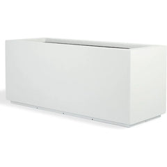 PolyStone Milan Tall Modern Outdoor/Indoor Rectangular Trough Planter, 46" L X 17" W X 19" H, Lightweight, Heavy Duty