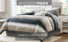 King Comforter Set, Bed in a Bag King, Watercolor Print Coastal Comforter & Chambray Cotton Sheet Set, All Season Bedding Set