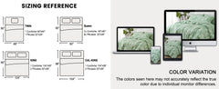 PHF 7 Pieces California King Bed in A Bag, Ultra Soft Comforter Set & Sheet Set, Reversible Botanical Bedding Set Include Comfor