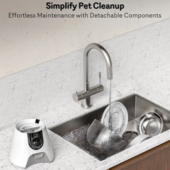 4L New 2.4G 5G HD Camera with Timer Voice Smart Automatic Pet Feeder for Cats and Dogs WiFi Smart Dry Food Feeding Bowl