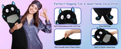MorisMos Giant Stuffed Animal Cat Body Pillow, 40'' Big Halloween  Stuffed Animal Black Kitten Throw Pillow For kids,Adults