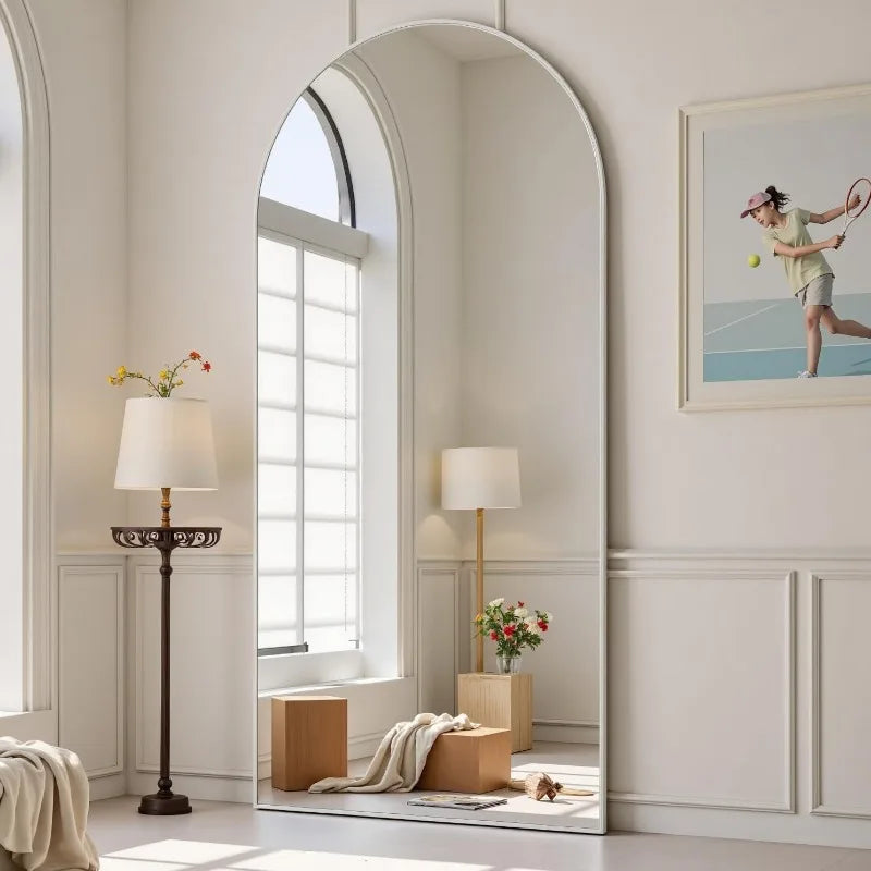 Arched  Full Length Mirror, 71"X26", Large Floor Mirror with Stand,Full Body Mirrors Standing Mirrors for Leaning or Hanging