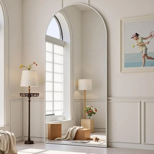 Arched  Full Length Mirror, 71"X26", Large Floor Mirror with Stand,Full Body Mirrors Standing Mirrors for Leaning or Hanging