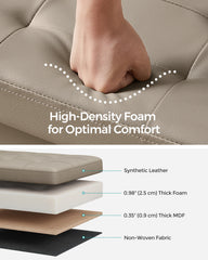 SONGMICS Storage Ottoman, 35 Gal., Storage Chest, Folding Footrest Bench, 660 lb Load Capacity, Synthetic Leather
