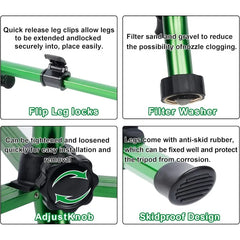 Impact Sprinkler Head on Tripod Base, Heavy Duty Lawn Sprinkler, 360 Degree Large Area Irrigation, Brass Sprinkler Nozzle