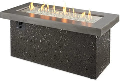 Outdoor Propane Fire Pit Table-Key Largo Gas Fire Pits for Outside Patio - 48 Inch Rectangular Stainless Steel Firepit Fires
