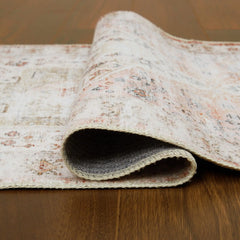 Small Area Rug 2x3 Machine Washable Entrway Rug Vintage Doormat Low Pile Distrssed Rug Carpet Foldable Lightweight Thin Rug