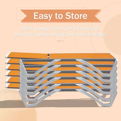 Outdoor Lounge Chairs Set of 3, 5 Position Adjustable Backrest, Including 2 Outdoor Chaise Lounge