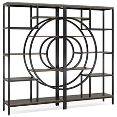 Tribesigns Bookshelf Industrial 5 Tier Etagere Bookcase, Freestanding Tall Bookshelves Display Shelf Storage Organizer