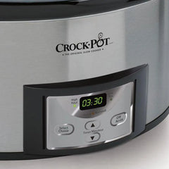 6 Quart Cook & Carry Programmable Slow Cooker with Digital Timer, Stainless Steel , pack of 1