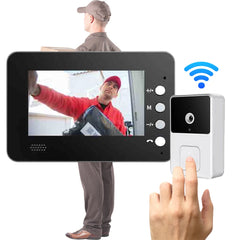 4.3 Inch IPS Screen Intelligent Video Intercom Doorbell 2 Way Audio 2.4G Wi-Fi Infrared Night Vision for Home Surveillance