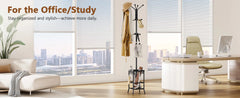 Coat Rack Freestanding, Entryway Hanger Stand, Umbrella Holder, Floor Standing Metal Tree Stand