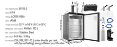 SucceBuyBeer Kegerator Dual Tap Draft Beer Dispenser Full Size Keg Refrigerator with CO2 Cylinder Shelves Drip Tray & Rail Black